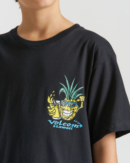 Camiseta Volcom Regular Pickled Juvenil Preta