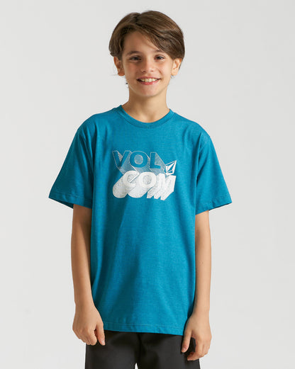 Camiseta Volcom Regular Shifty Juvenil Azul