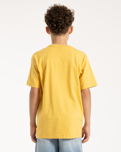 Camiseta Volcom Phaset Juvenil Amarelo