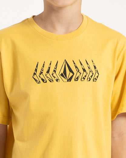 Camiseta Volcom Phaset Juvenil Amarelo