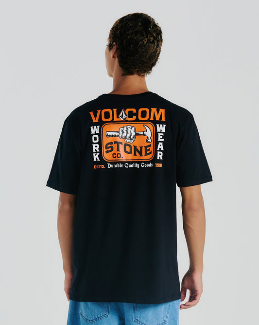 Camiseta Volcom Workwear Nailed Preta