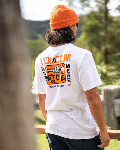 Camiseta Volcom Workwear Nailed Branca