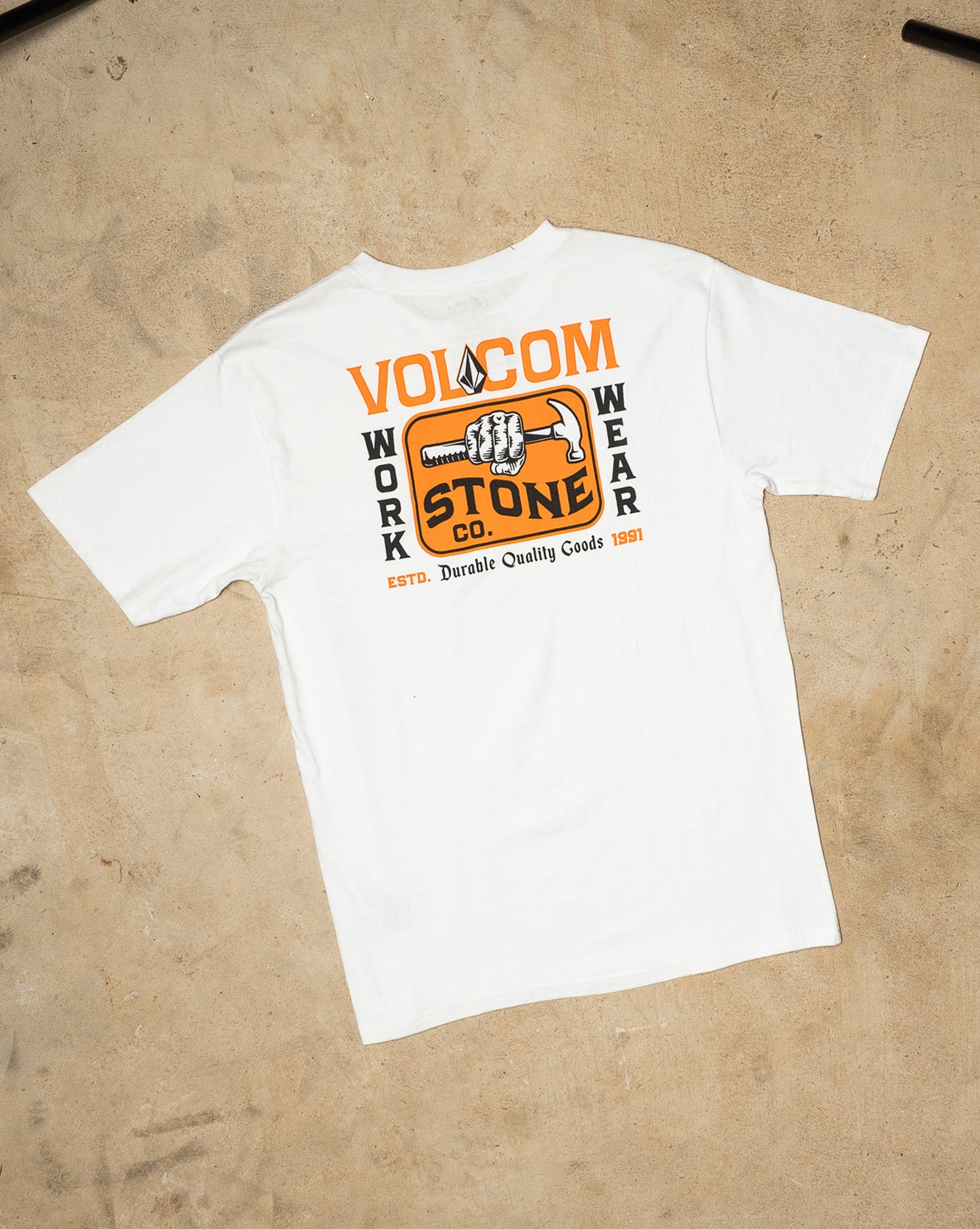 Camiseta Volcom Workwear Nailed Branca