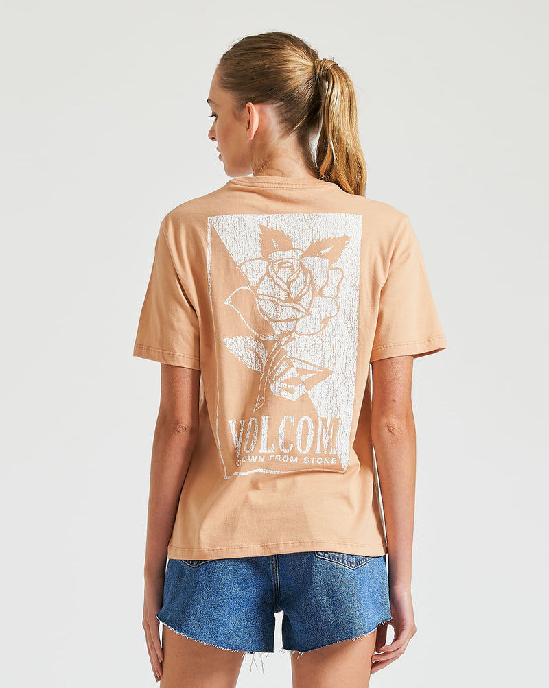 Camiseta Volcom Regular Stone Tech Rosa