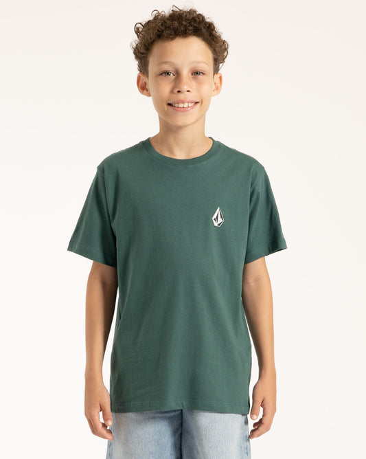 Camiseta Volcom Iconic Juvenil Verde