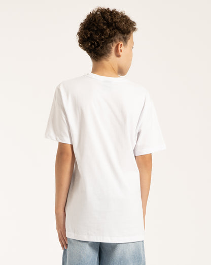 Camiseta Volcom Crisp Stone Juvenil Branca