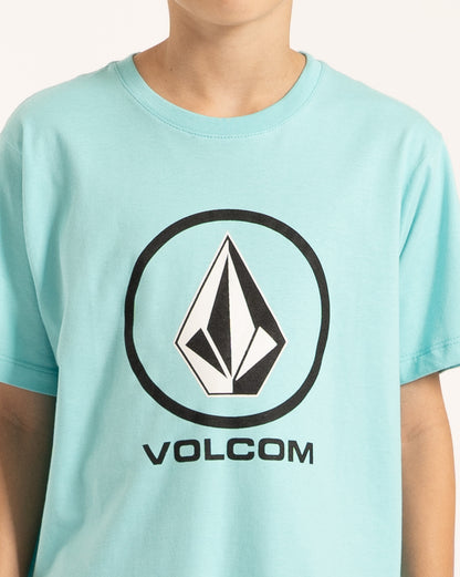 Camiseta Volcom Crisp Stone Juvenil Azul