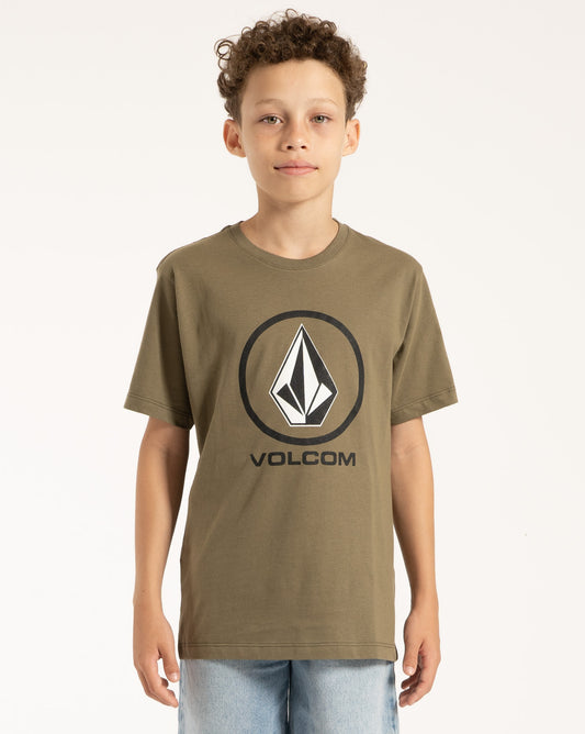 Camiseta Volcom Crisp Stone Juvenil Verde