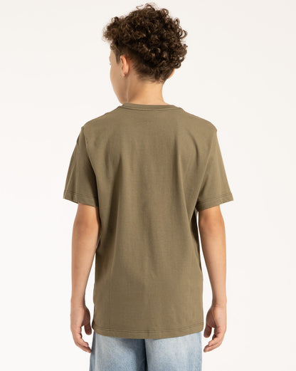 Camiseta Volcom Crisp Stone Juvenil Verde