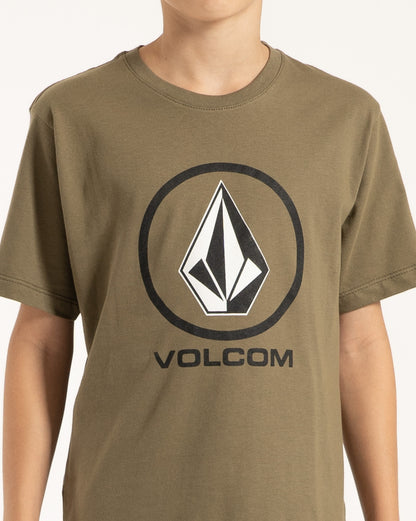 Camiseta Volcom Crisp Stone Juvenil Verde