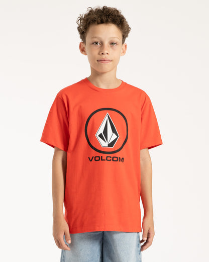 Camiseta Volcom Crisp Stone Juvenil Vermelho