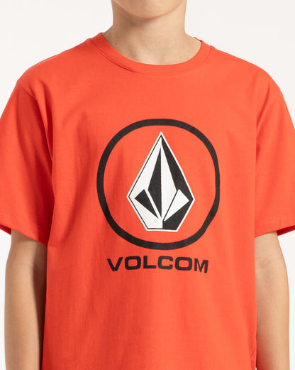 Camiseta Volcom Crisp Stone Juvenil Vermelho