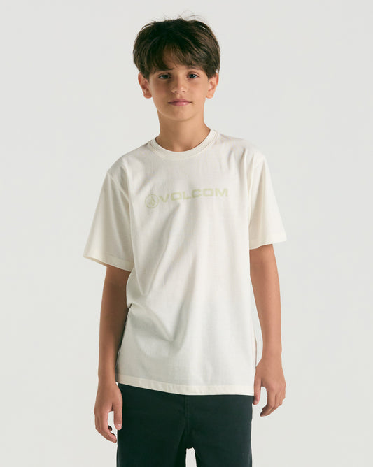 Camiseta Volcom Regular New Style Juvenil Off White