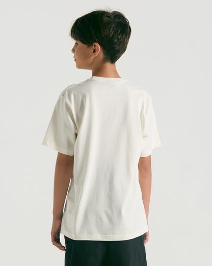 Camiseta Volcom Regular New Style Juvenil Off White