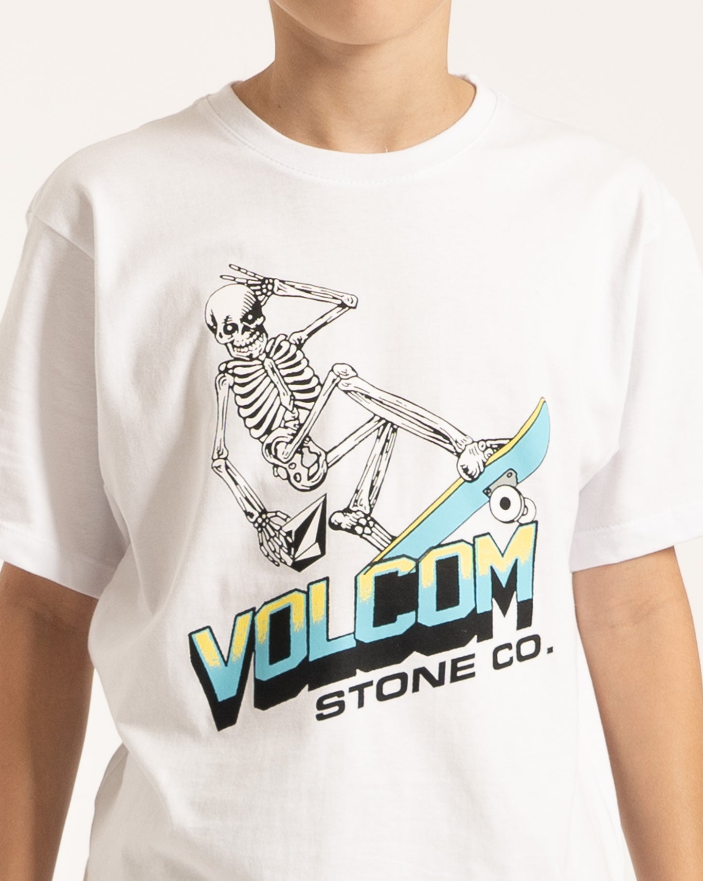 Camiseta Volcom Ripper Juvenil Branca