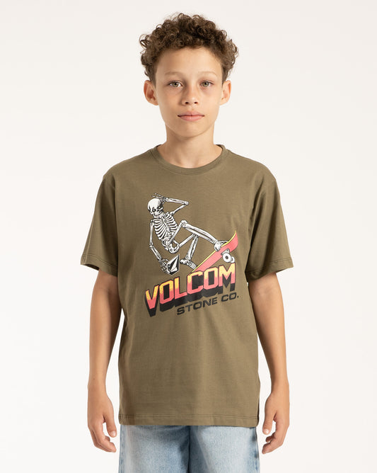 Camiseta Volcom Ripper Juvenil Verde