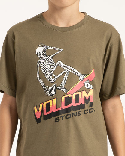 Camiseta Volcom Ripper Juvenil Verde