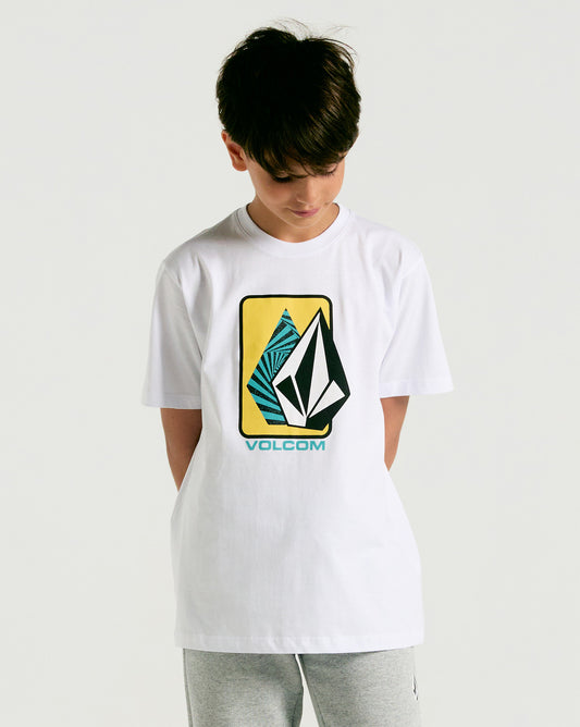 Camiseta Volcom Ramp Stone Geo Juvenil Branco