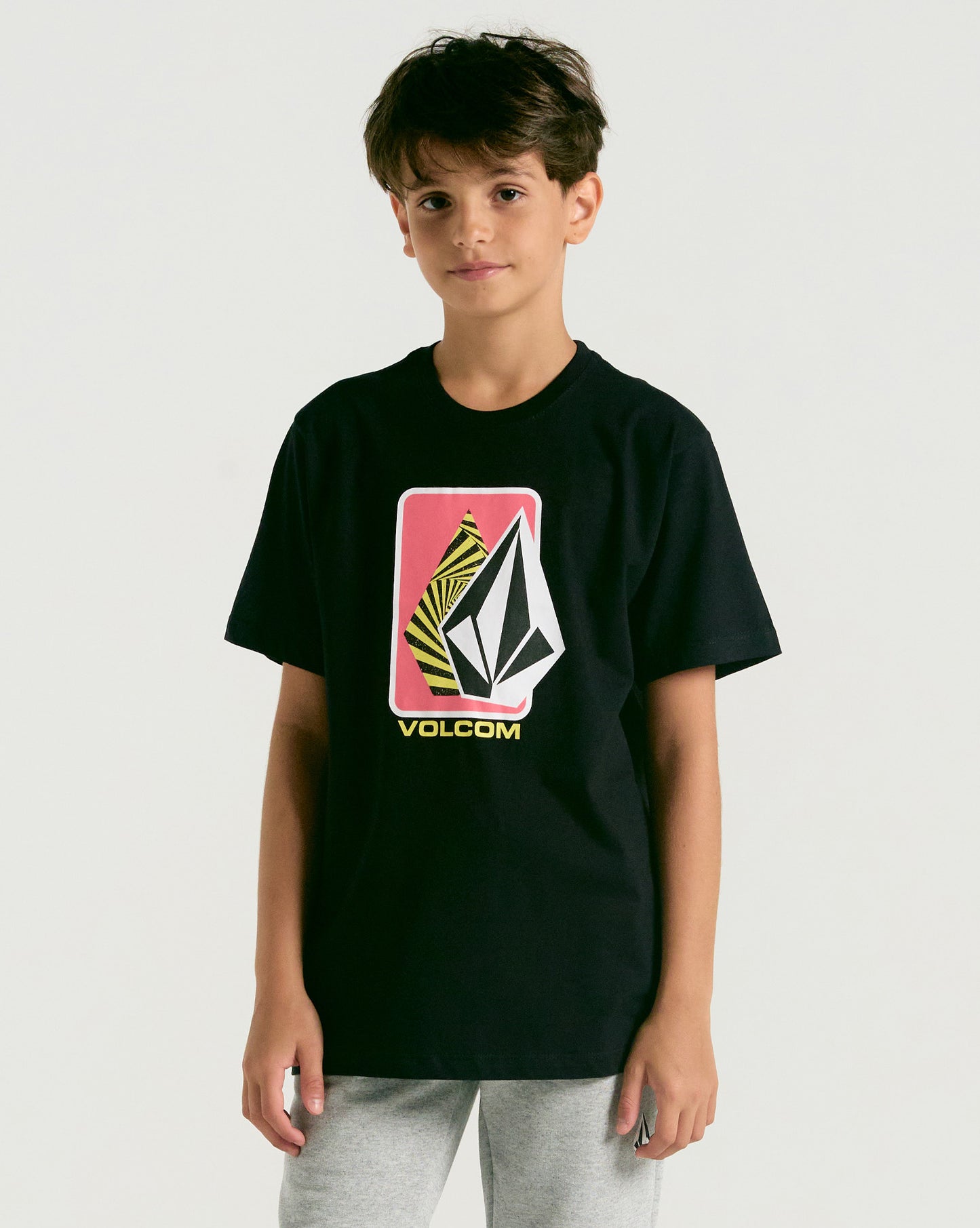 Camiseta Volcom Ramp Stone Geo Juvenil Preto