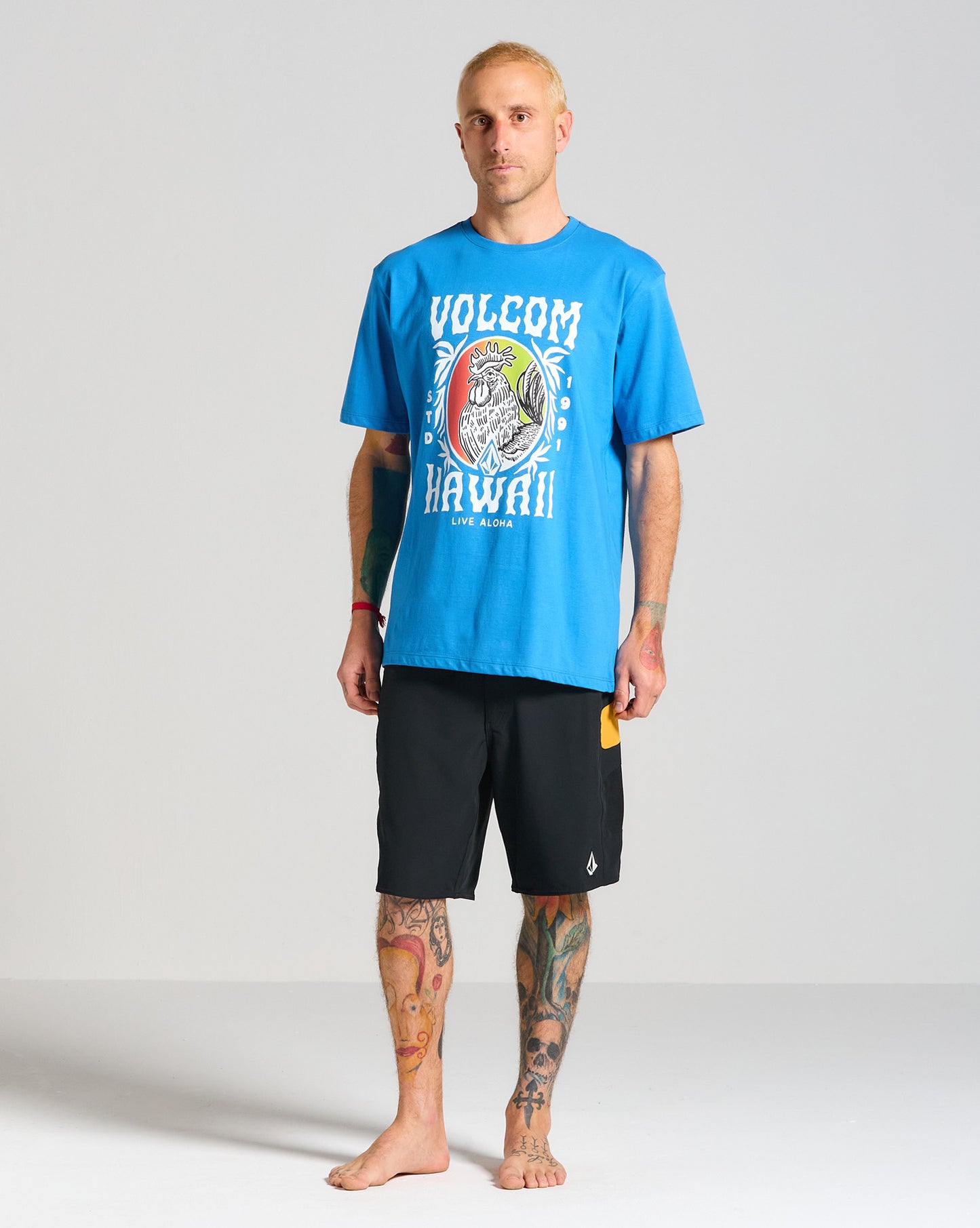 Camiseta Volcom Aloha Rooster Azul Royal