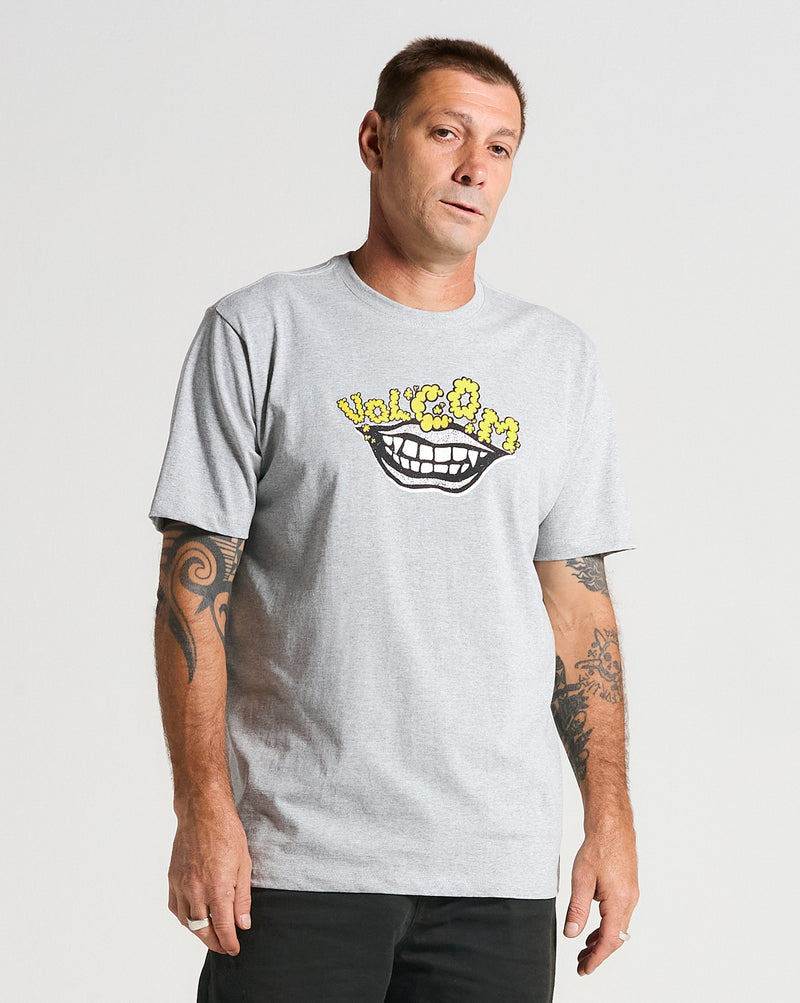 Camiseta Volcom Evil Grin Cinza
