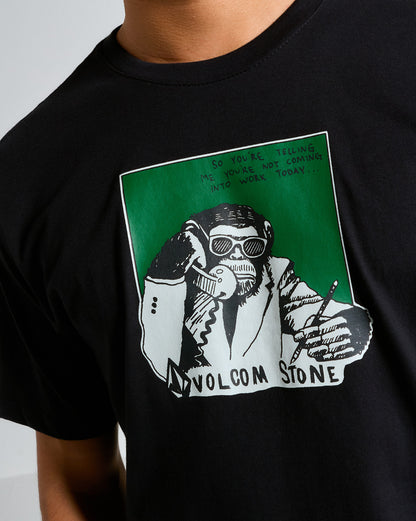 Camiseta Volcom Monkey Biz Preta