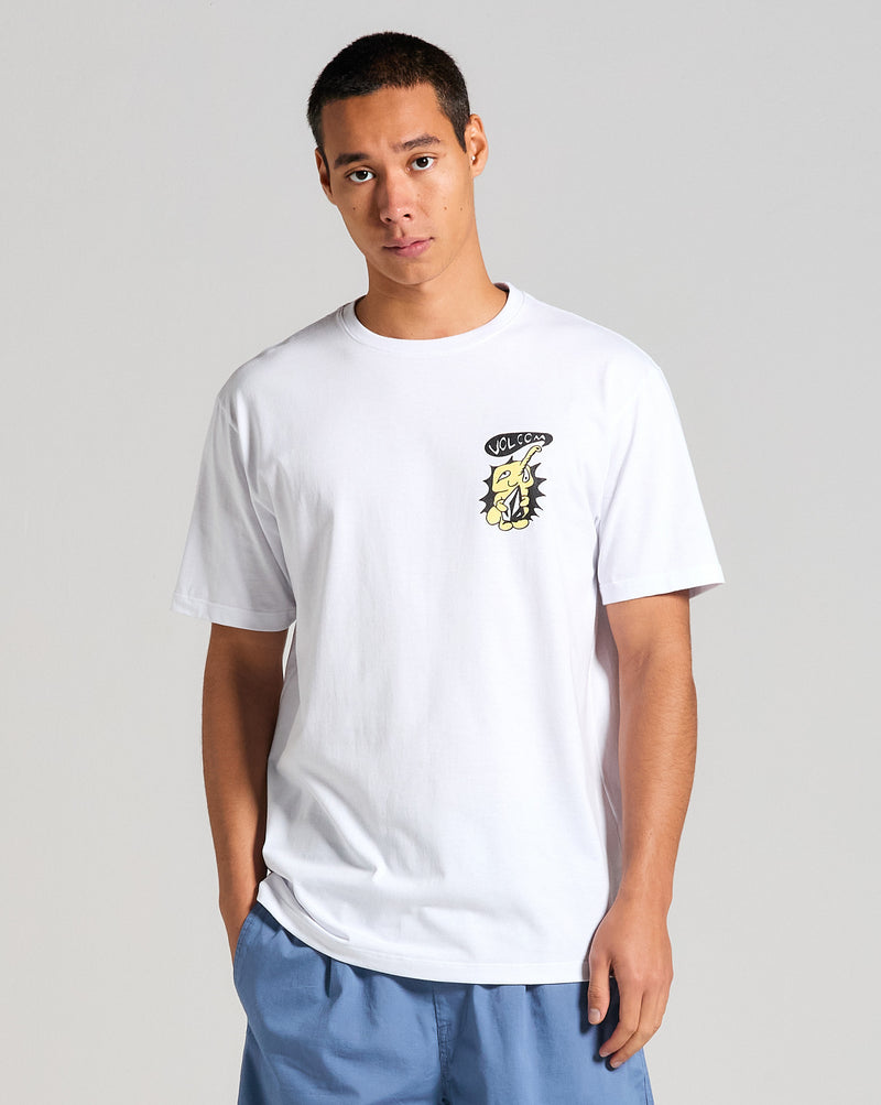 Camiseta Volcom Santi Stoned Branca