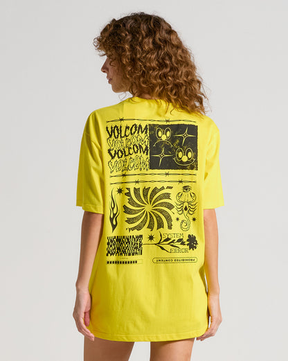 Camiseta Volcom System Error Amarela