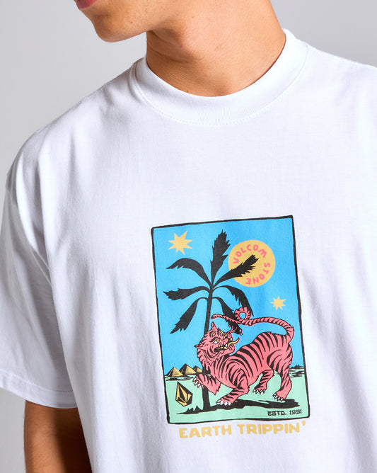 Camiseta Volcom Comfort Tarot Tiger Branca