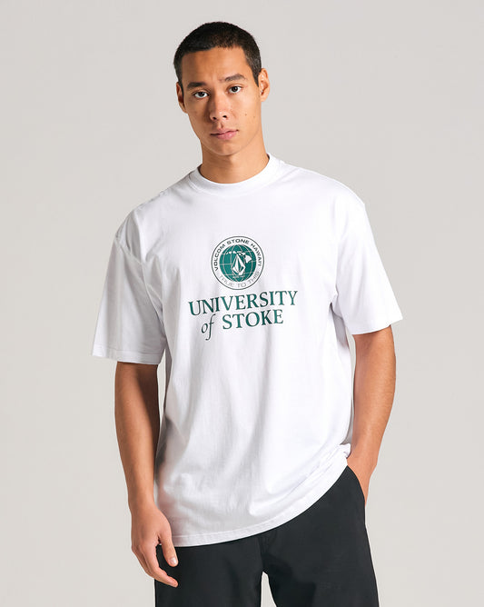 Camiseta Volcom Comfort U Of Stoke Branca