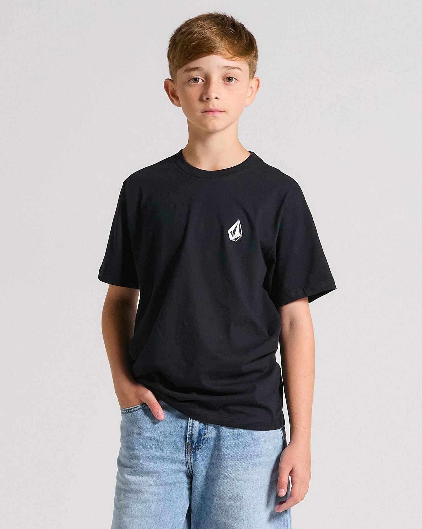 Camiseta Volcom Iconic Juvenil Preta