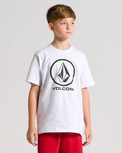 Camiseta Volcom Crisp Stone Juvenil Branca