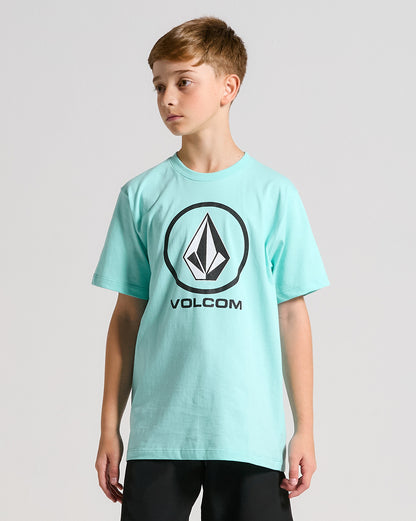 Camiseta Volcom Crisp Stone Juvenil Verde Claro