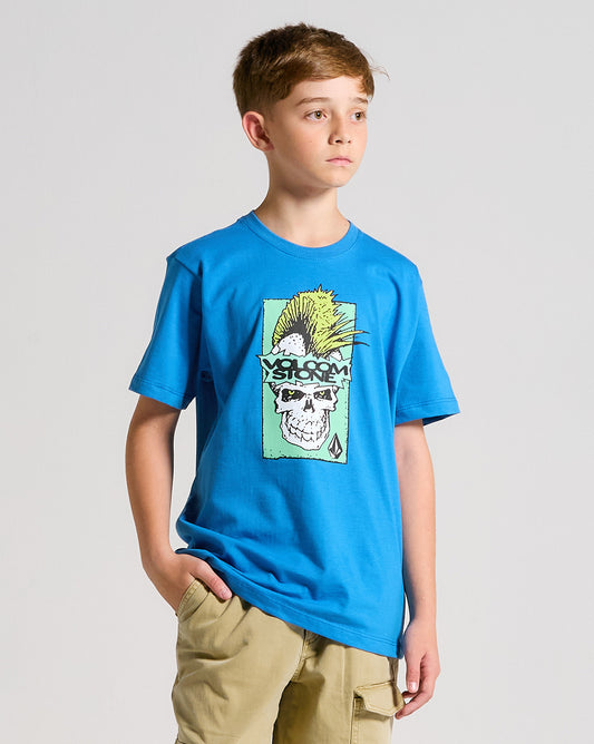 Camiseta Volcom Bringit Juvenil Azul Royal