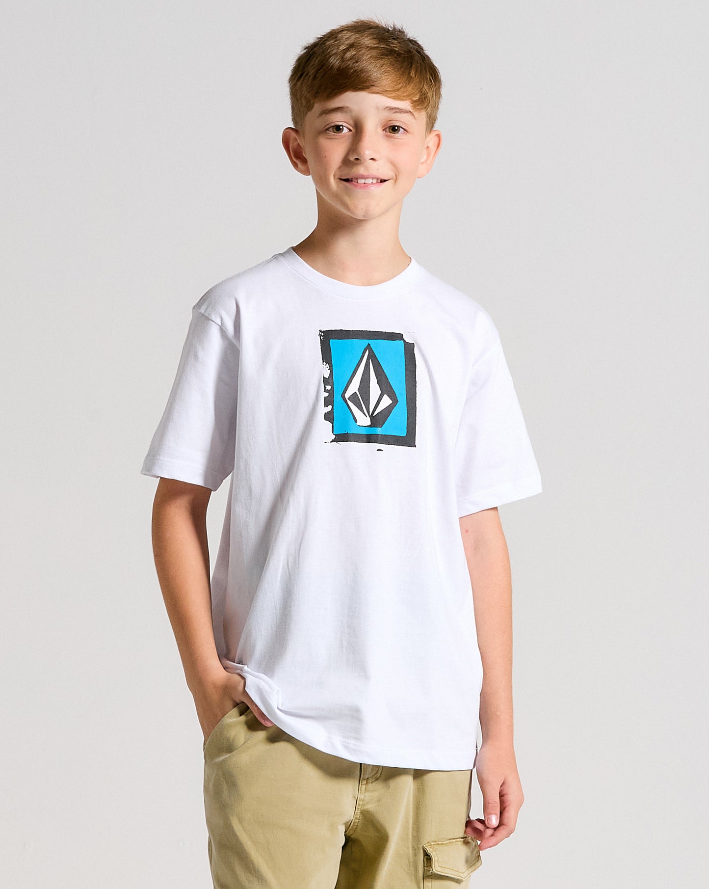 Camiseta Volcom Gradation Juvenil Branca