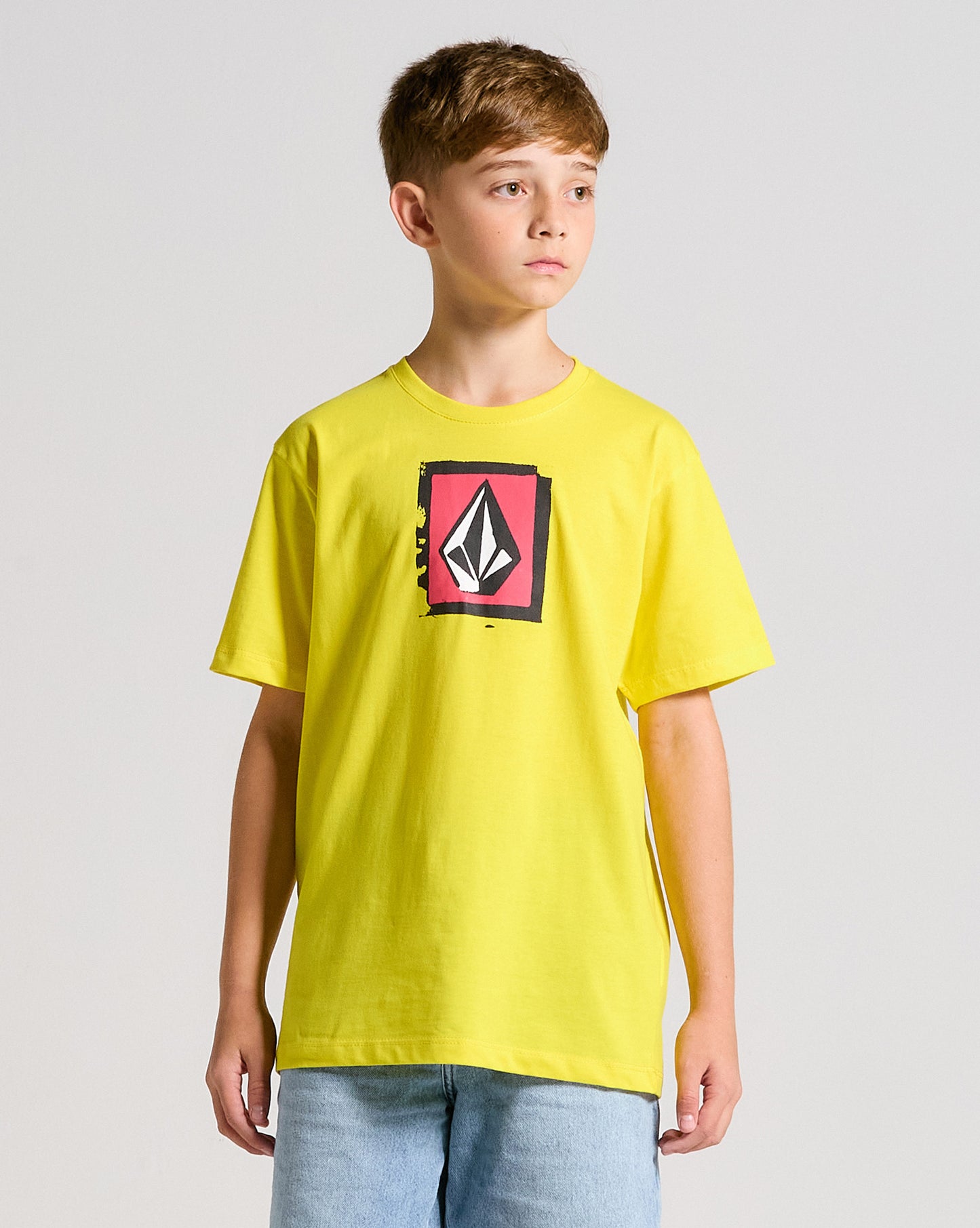 Camiseta Volcom Gradation Juvenil Amarela