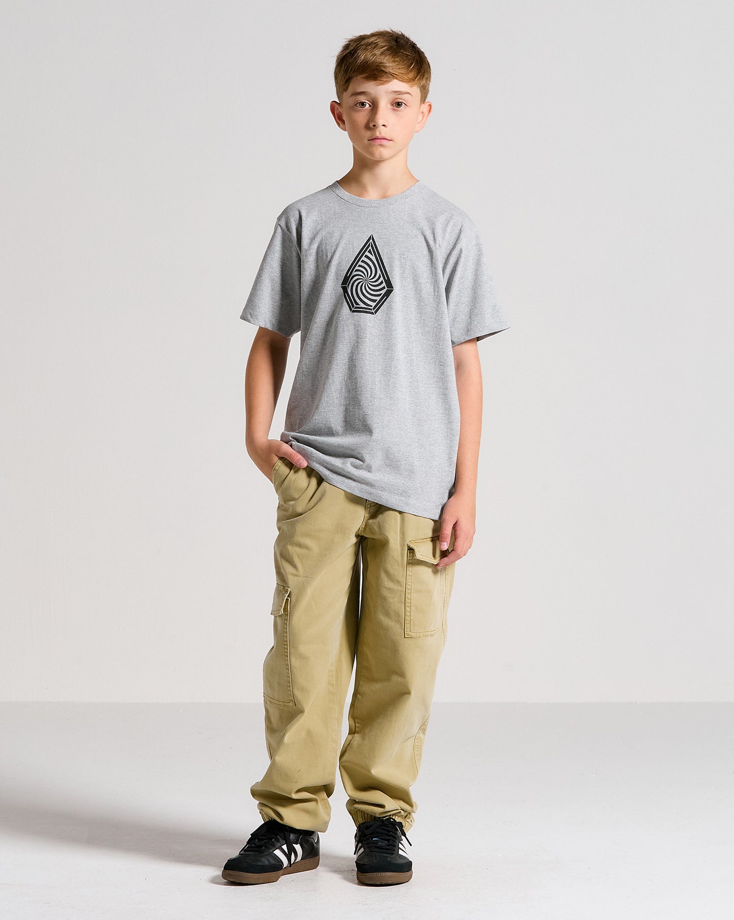 Camiseta Volcom Hypnotix Juvenil Cinza