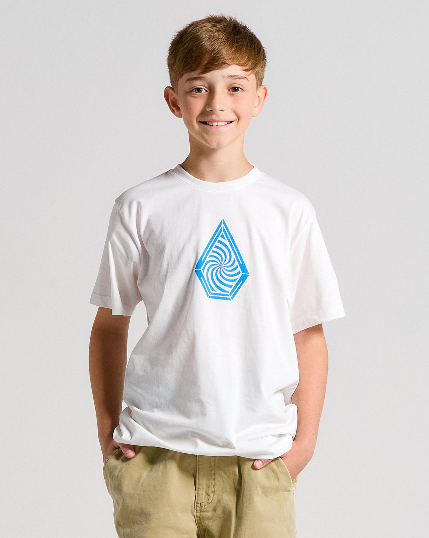 Camiseta Volcom Hypnotix Juvenil Off White