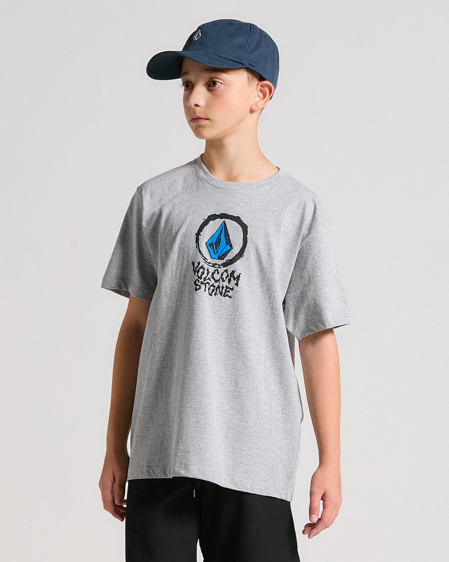 Camiseta Volcom Inked Juvenil Cinza