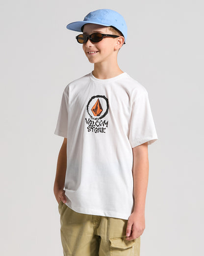 Camiseta Volcom Inked Juvenil Off White