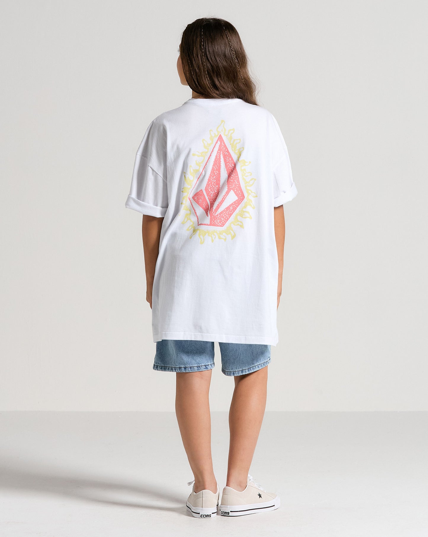 Camiseta Volcom Flame Branca