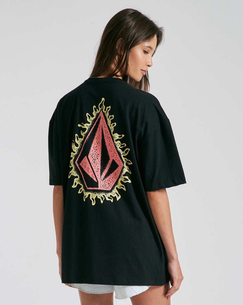 Camiseta Volcom Flame Preta