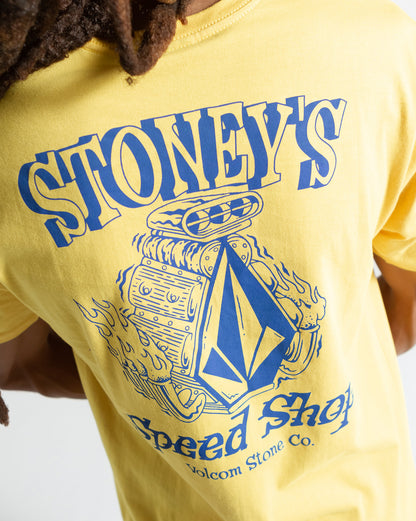 Camiseta Volcom Speed Shop Amarela