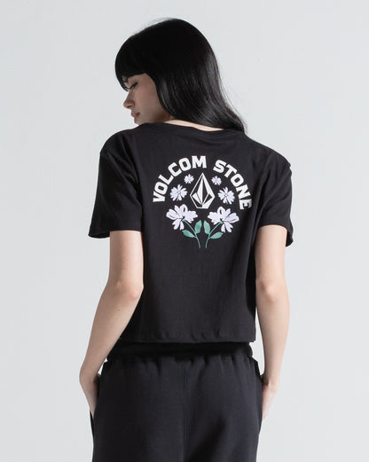 Camiseta Regular Volcom Bloom Preta