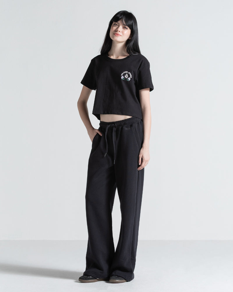 Camiseta Regular Volcom Bloom Preta