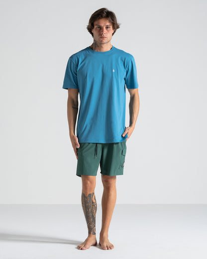 Camiseta Volcom Stone Blanks Azul