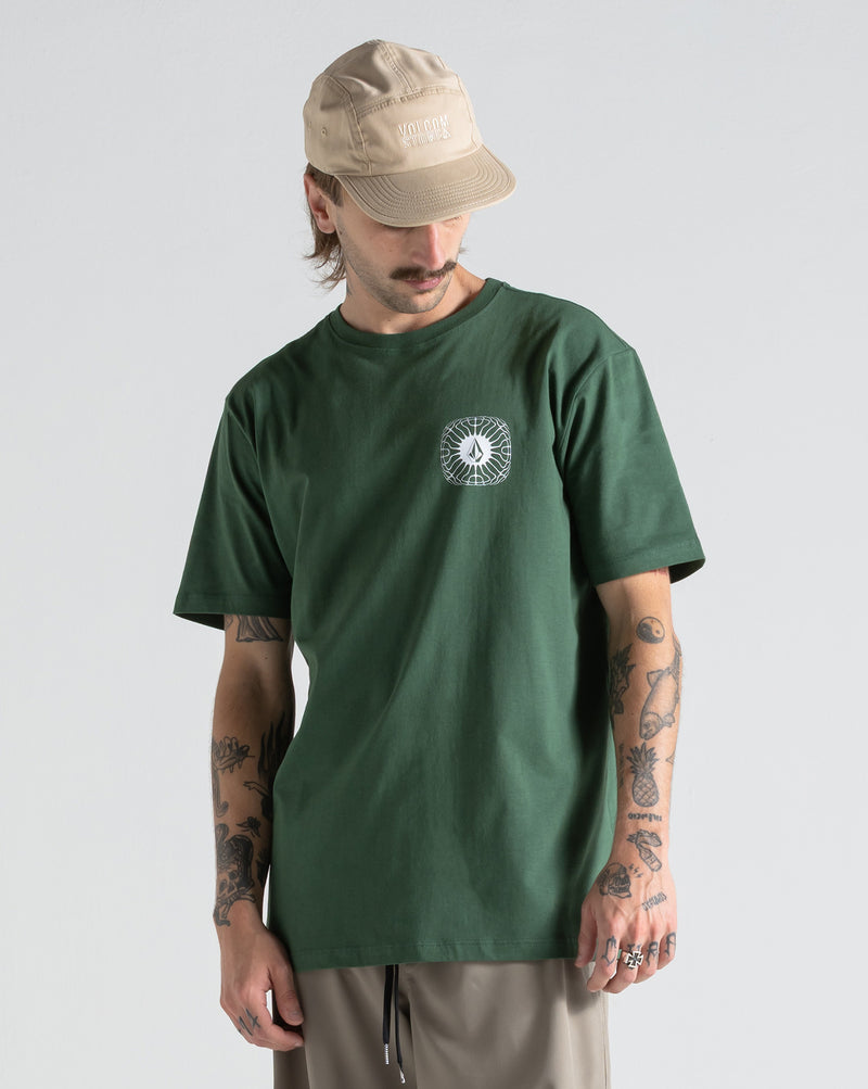 Camiseta Volcom Frequency Verde Escura
