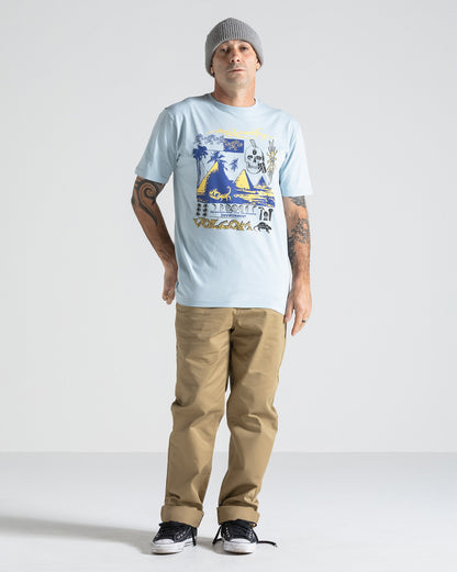 Camiseta Volcom Deserted Azul Claro