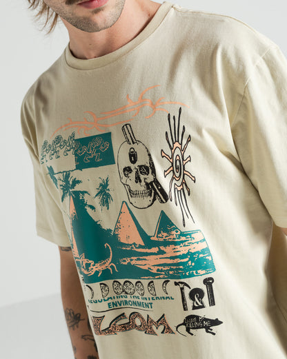 Camiseta Volcom Deserted Bege
