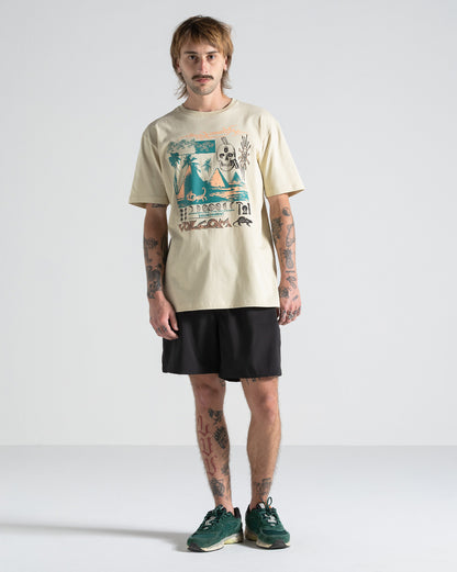 Camiseta Volcom Deserted Bege